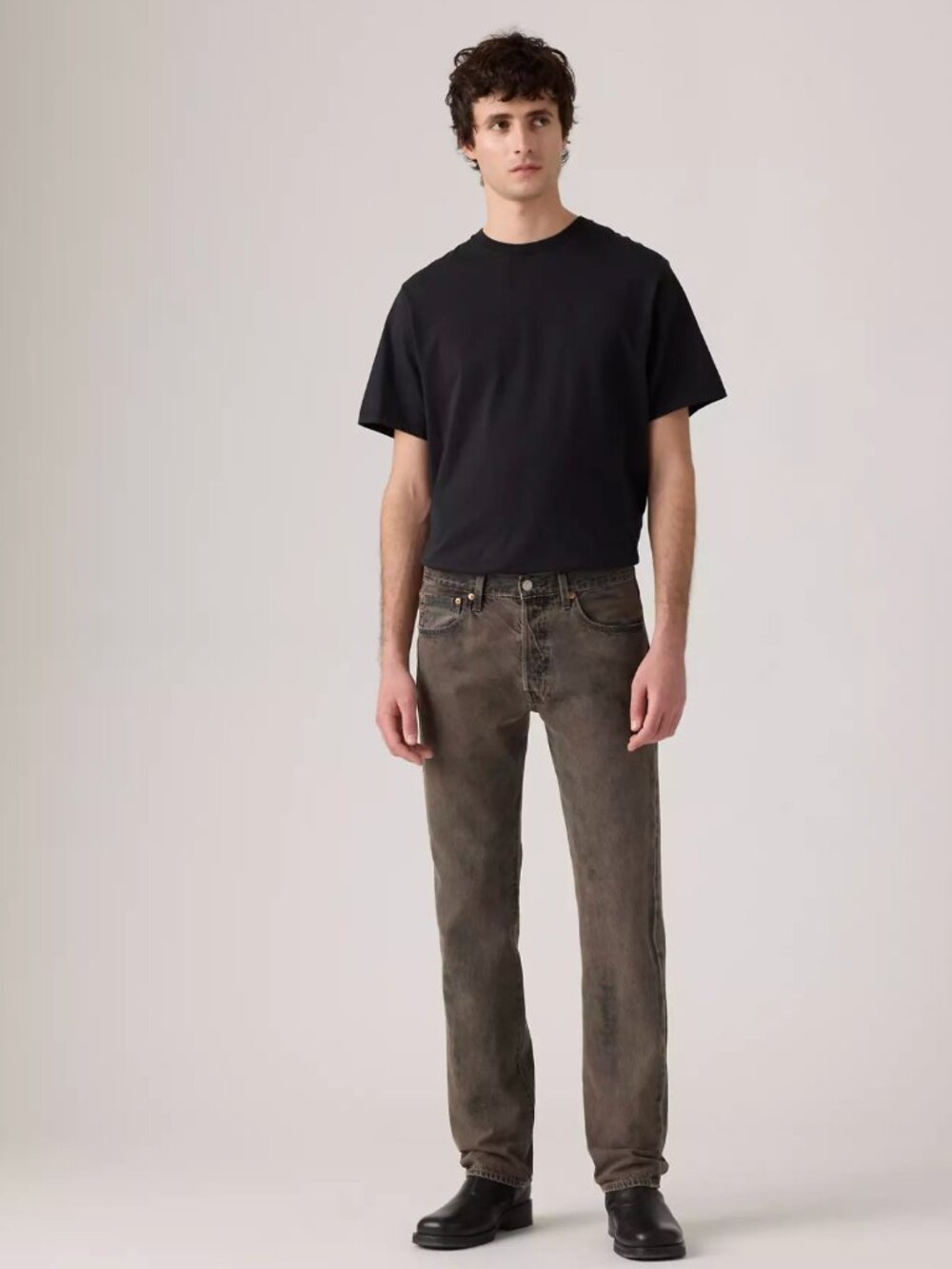 Levi's 501 Original Fit Jeans Men's 33x30 Washed Gray Straight Leg Button Fly